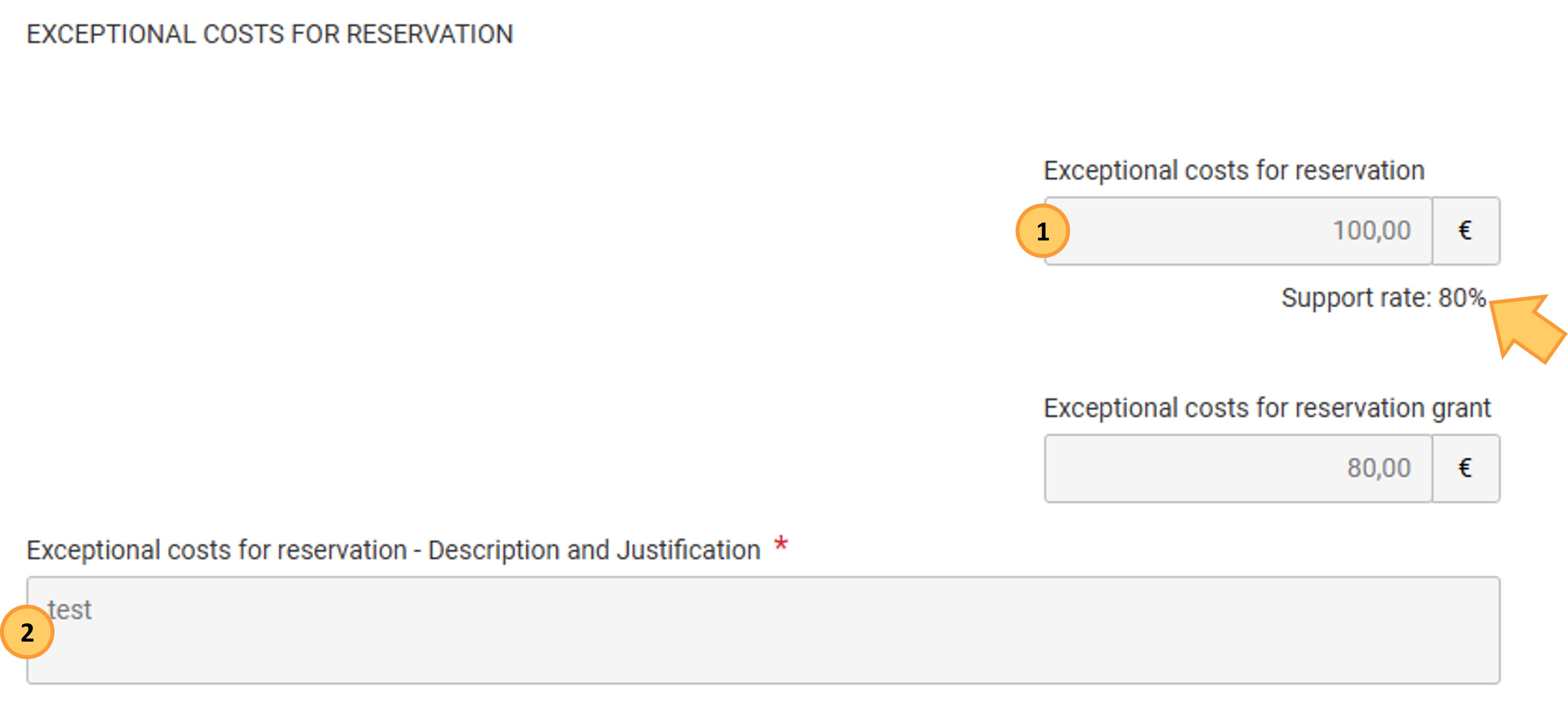 Exceptional costs for reservation in a KA155 mobility activity (up to 2024)
