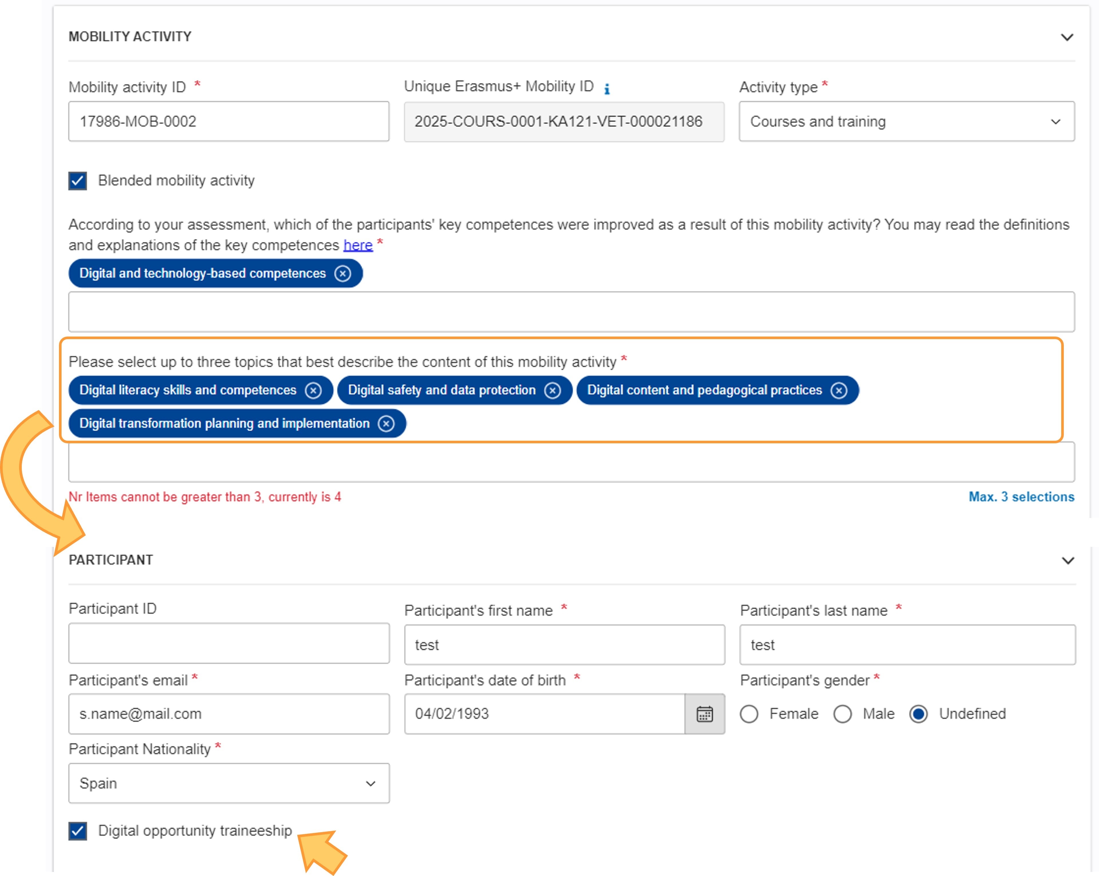 The flag becomes available when selecting at least one digital-related topic