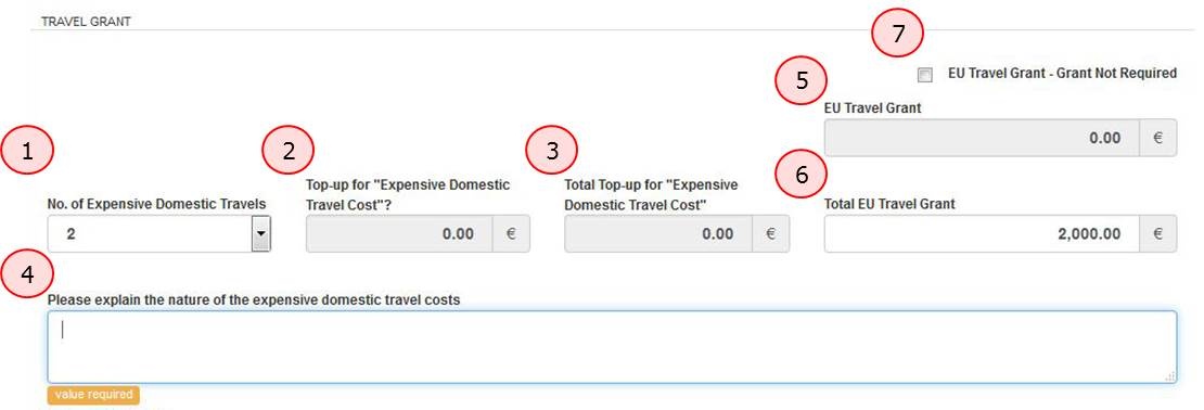 Expensive domestic travel form Expensive domestic travel form