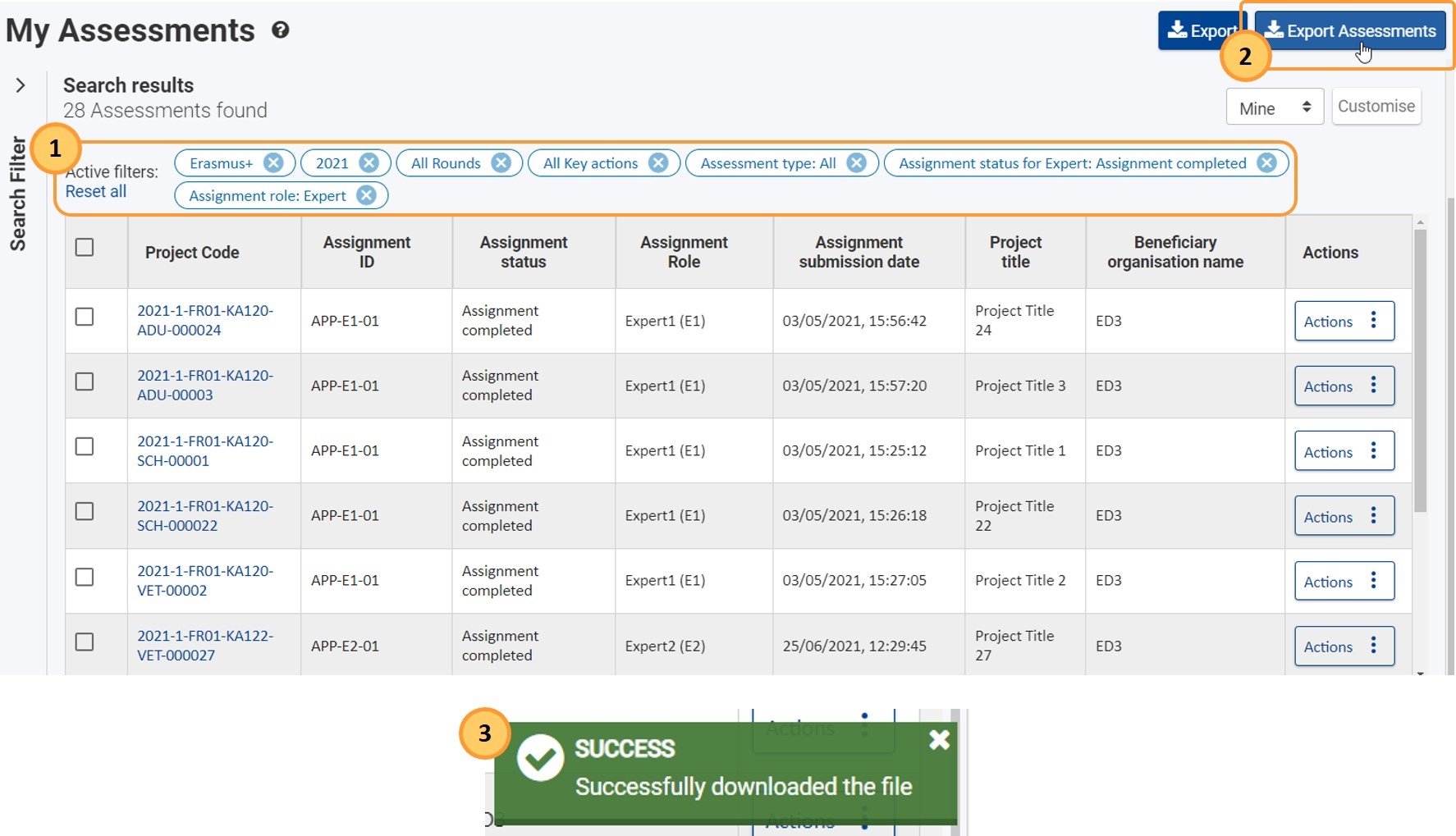 Supported File Types, Assignments, Assessments