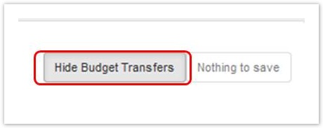 Click Hide budget transfers