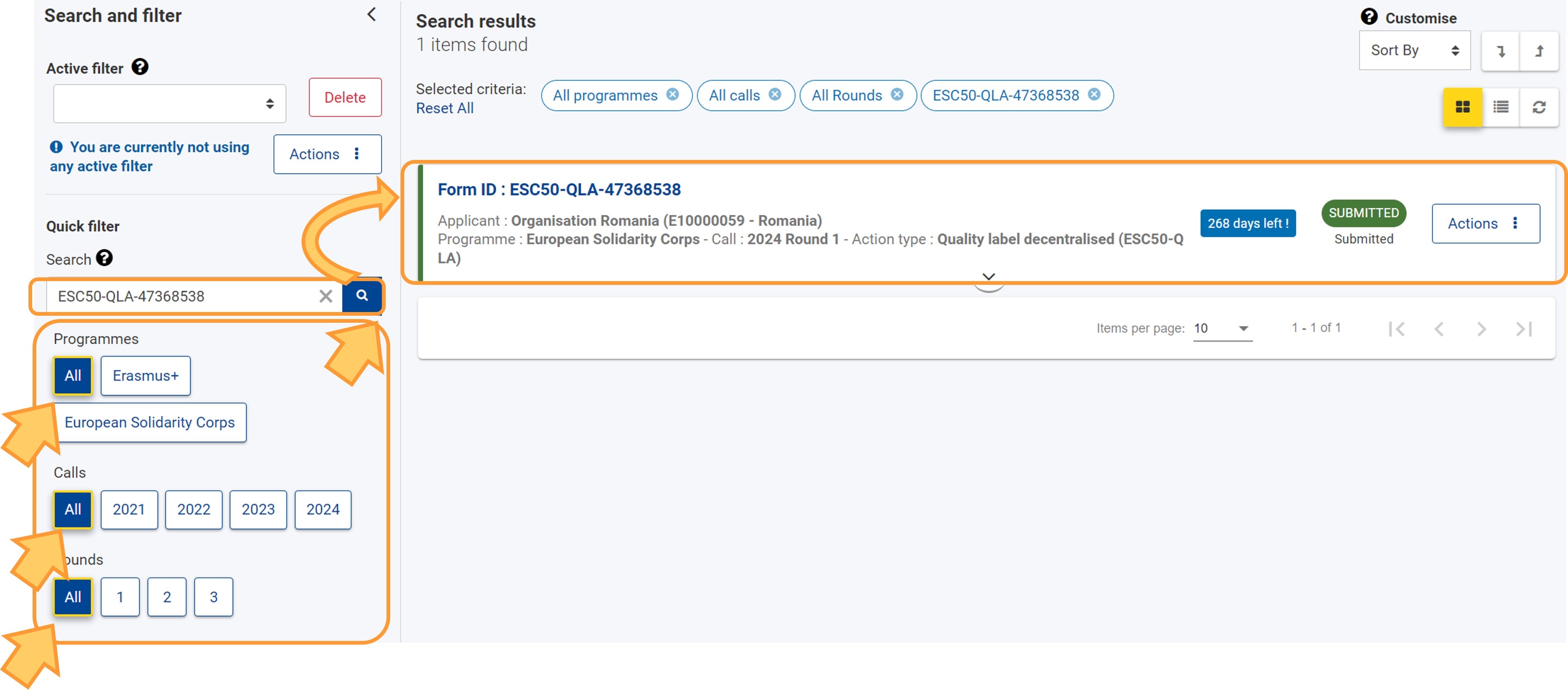 Search by Form Id Search by Form Id