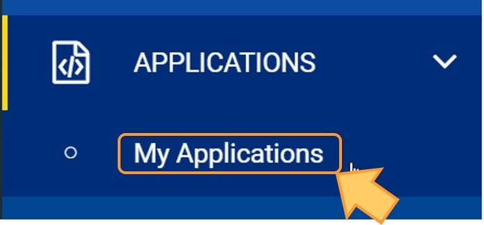 View already created applications in My Applications