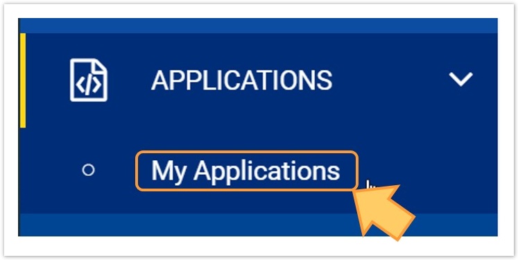 View already created applications in My Applications
