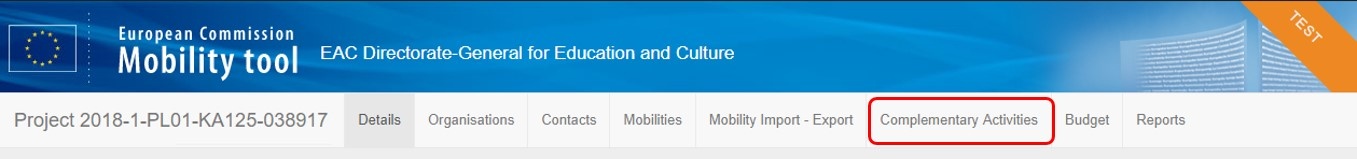 Open the Complementary Activities tab Open the Complementary Activities tab