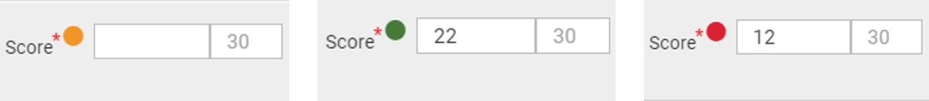 Award Criteria Score fields
