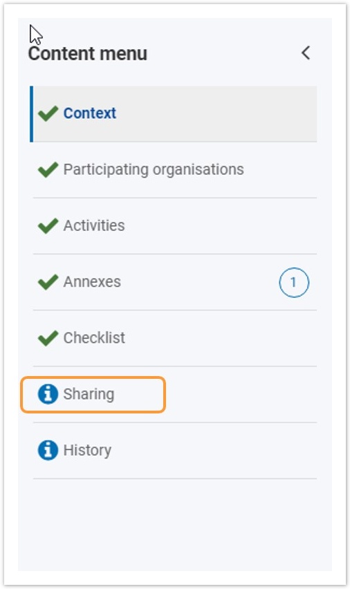 Access sharing from Application form