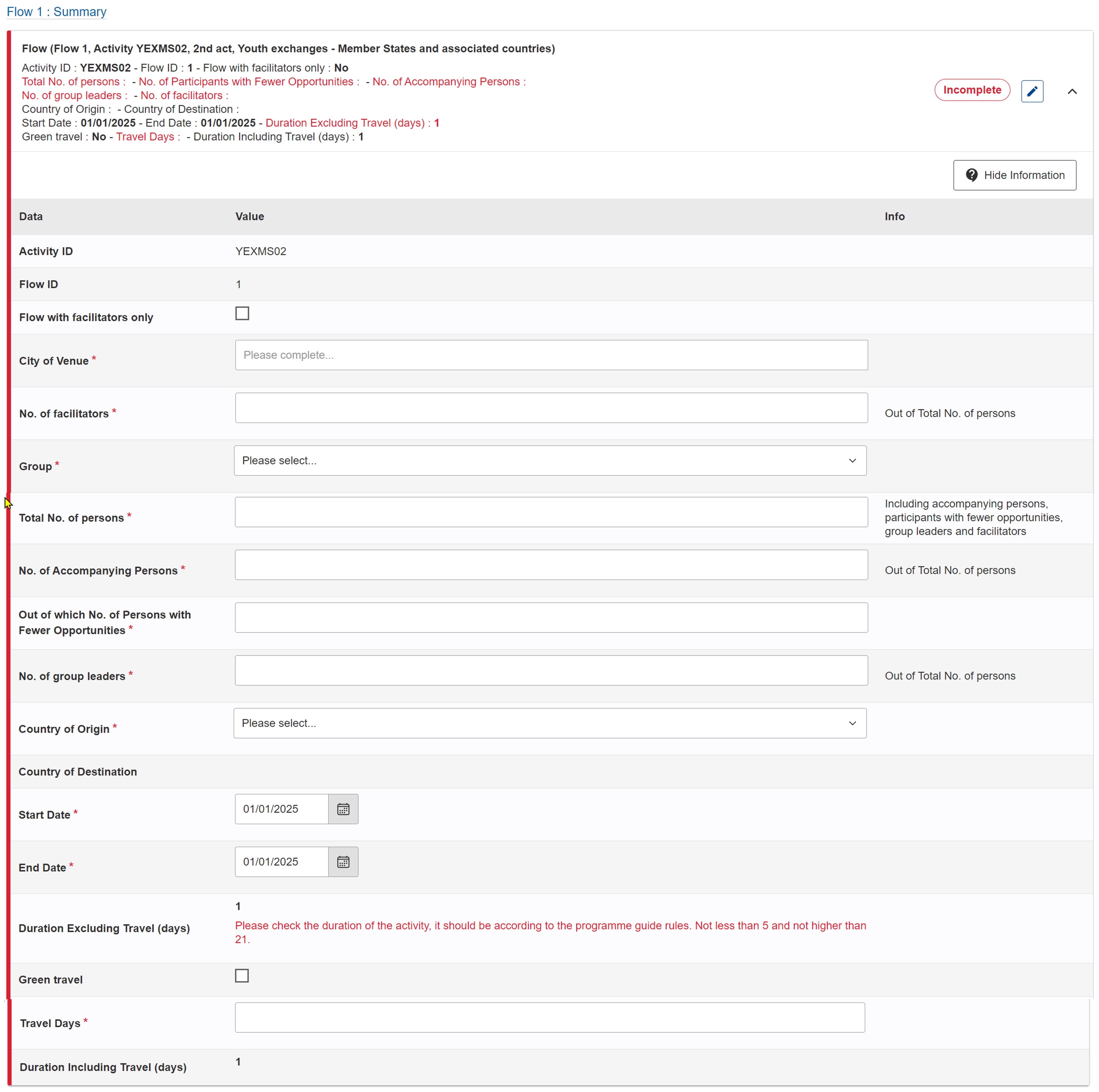 Erasmus+ & European Solidarity Corps guides > How to complete the application form > AF_CompleteForm_024.jpg (Empty flow card) Empty flow card