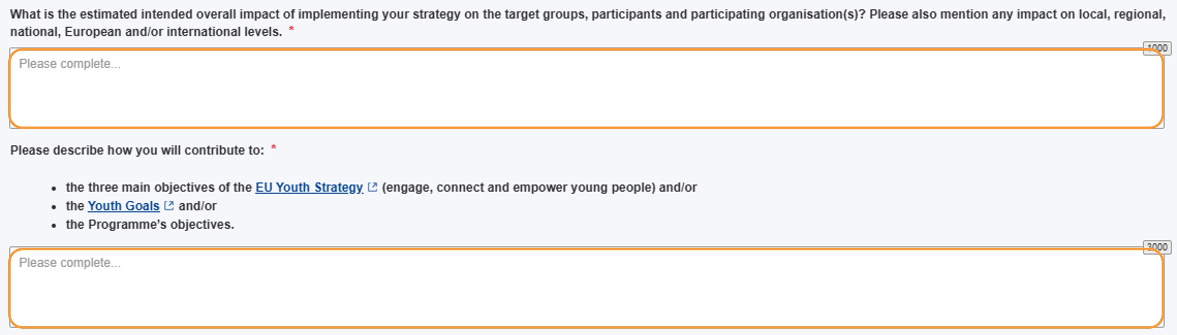Additional information on objectives