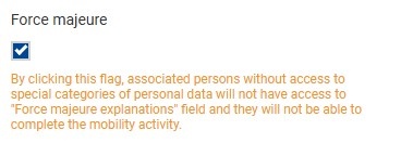 Error displayed when user has no access rights