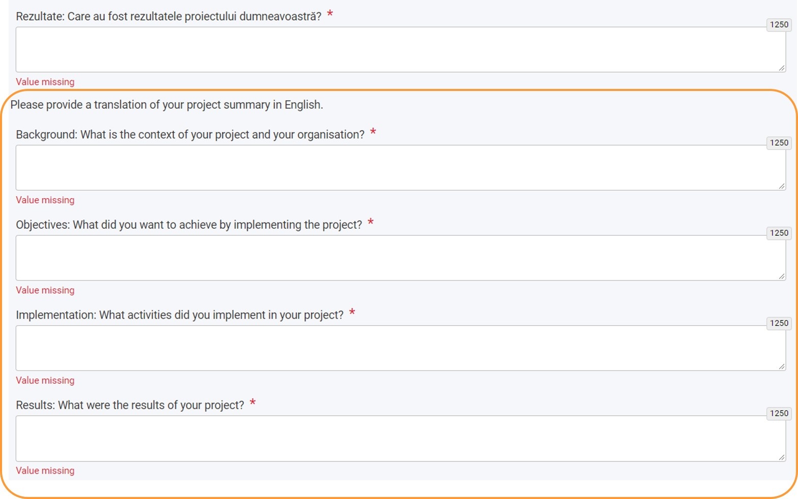Provide a translation of the Project Summary in English