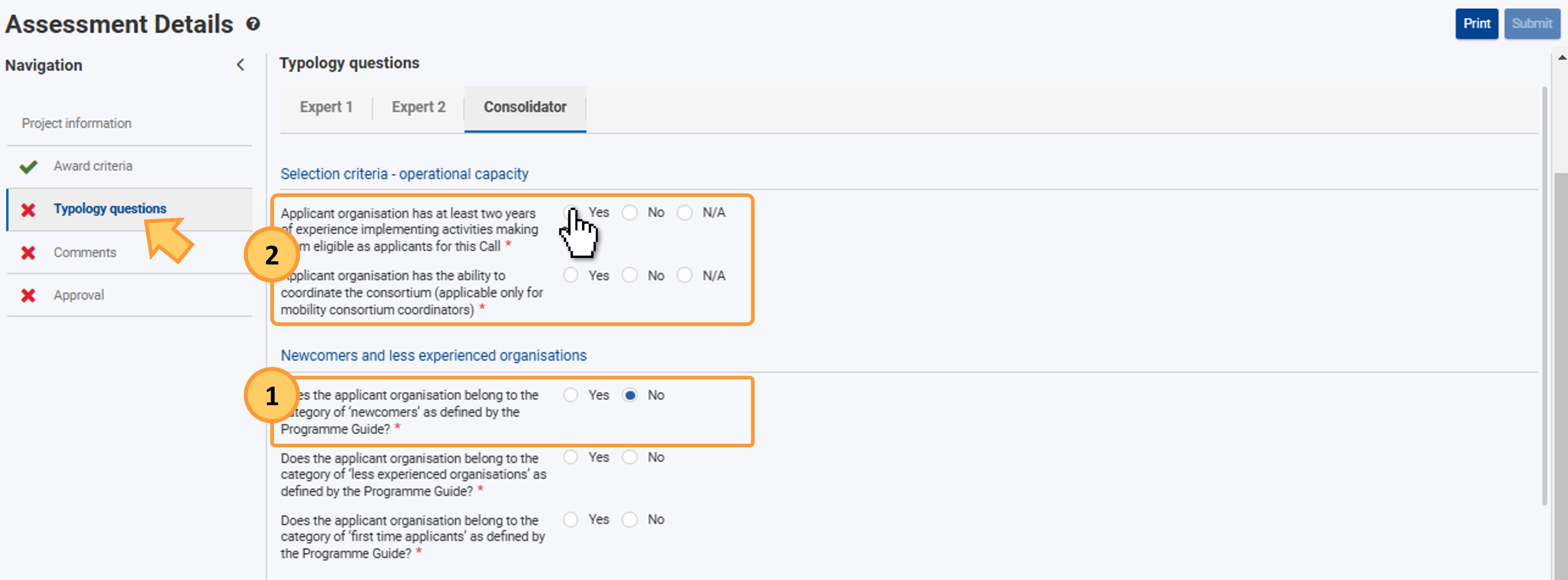 Answer Typology Questions, if required