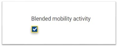 Blended mobility activity flag