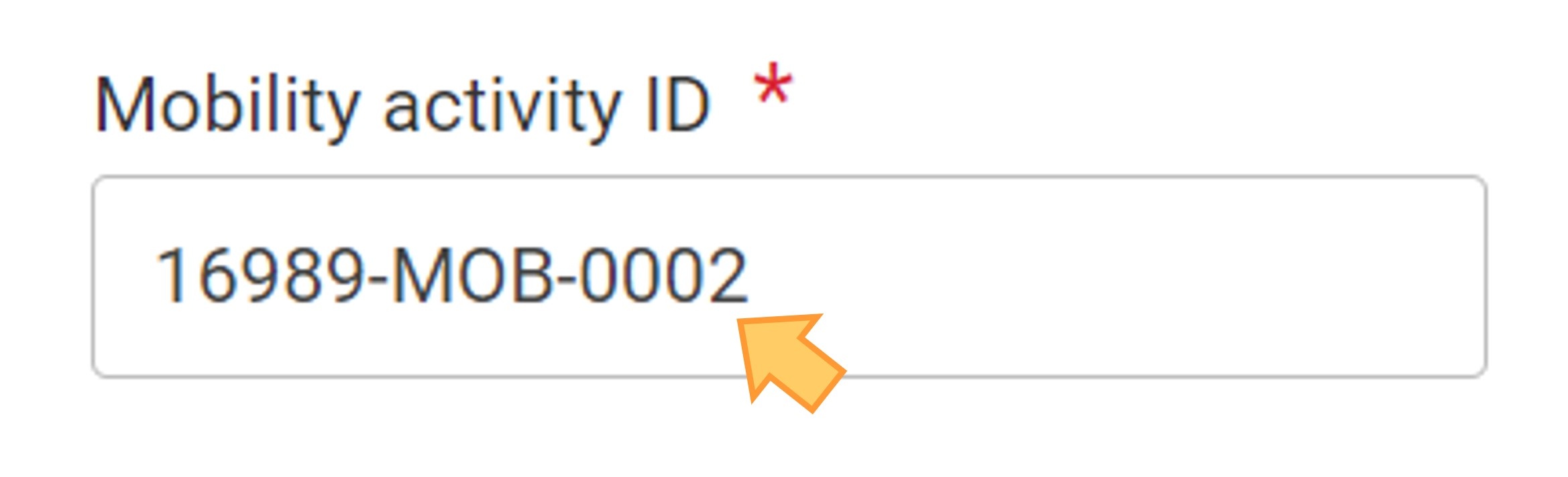 Mobility activity ID field