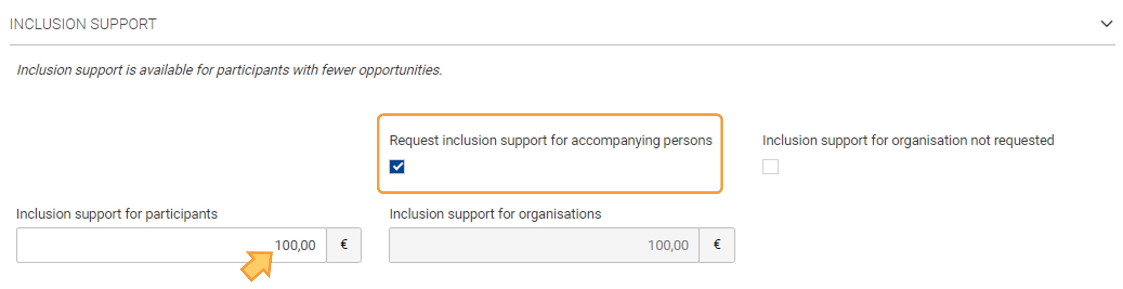 Request inclusion support for accompanying persons flag