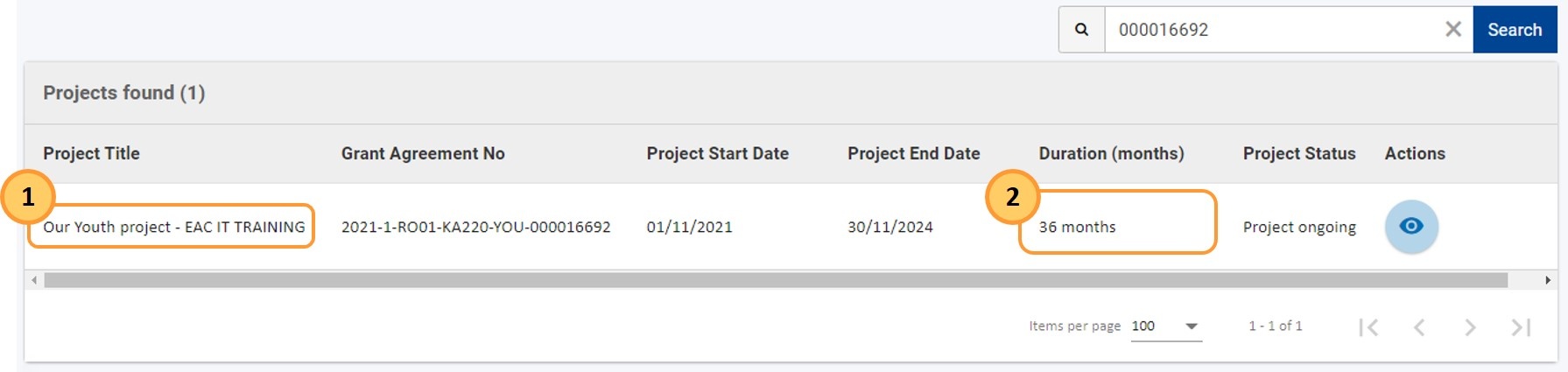 Header of project, project title and duration should change Header of project, project title and duration should change