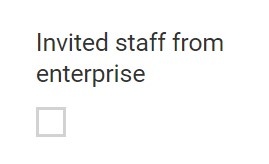 Invited staff from enterprise flag