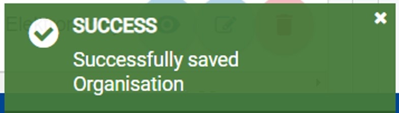 Organisation saved