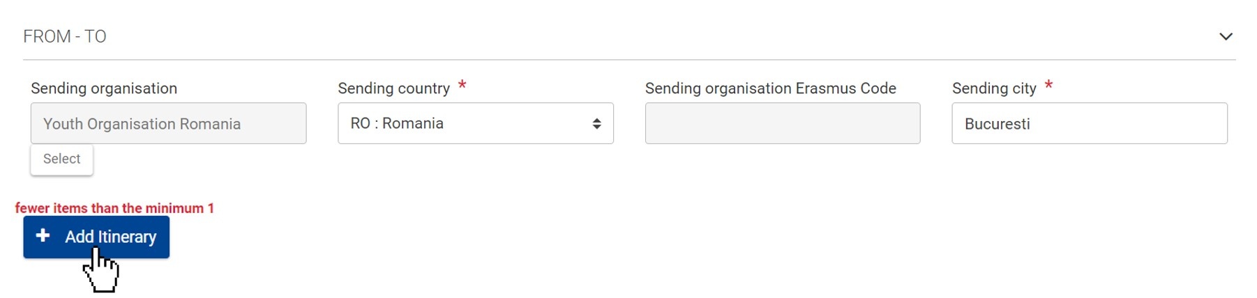 Add Itinerary Add Itinerary