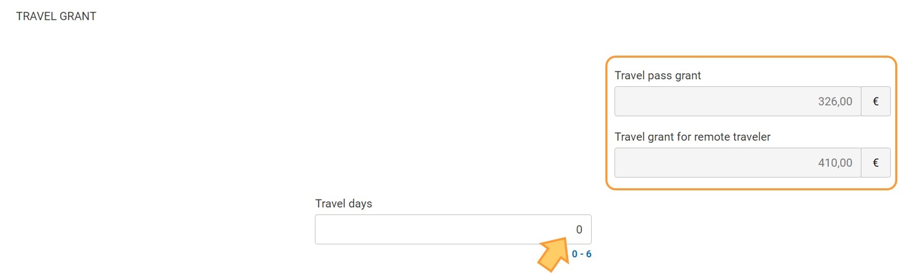 Travel pass grant, Travel grant for remote traveler and Travel days Travel pass grant, Travel grant for remote traveler and Travel days