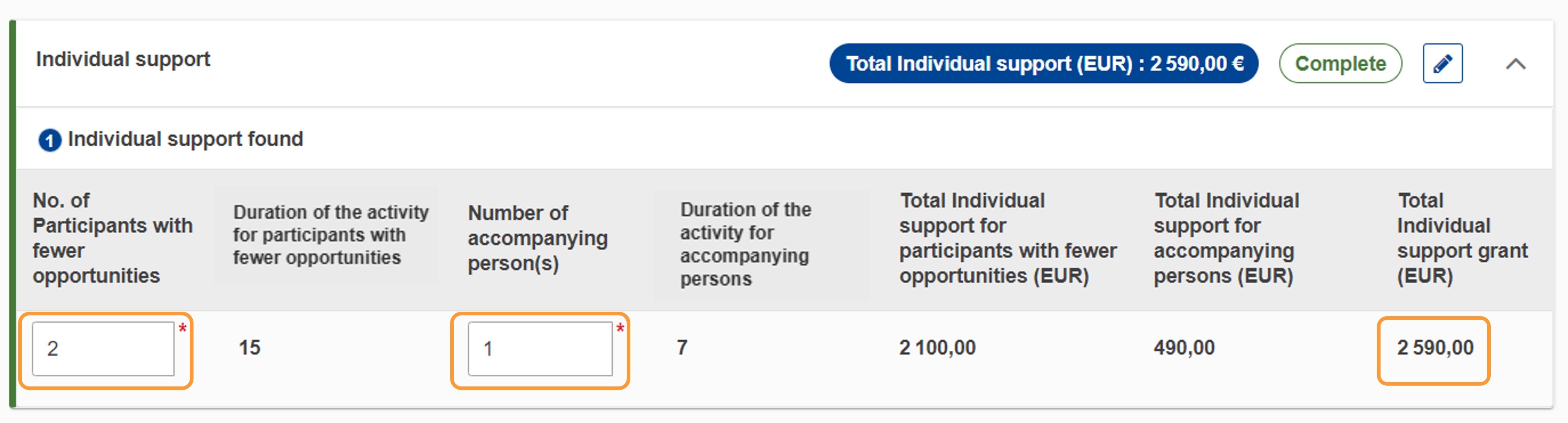 Individual support