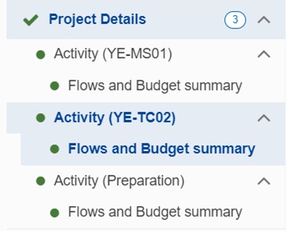 Project Details and all subsections marked complete