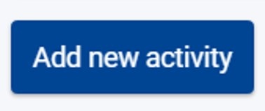 Add a new activity button