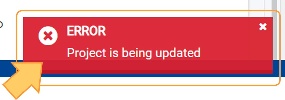 Error message displays if update is already ongoing Error message displays if update is already ongoing